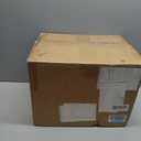 9in White Milk Glass Ceiling Light Fixture, LED Bulb Included, Vintage Semi Flush Mount Pendant Light Antique Brass Mid Century Art Deco Chandelier for Kitchen Dining Room Hallway Bedroom