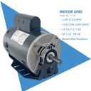 C1158 Fan and Blower Motor Replace Marathon C1158 1HP Reversible Rotation
1725RPM 115/208-230V 14.7/7.2-7.4 Amp 1.15SF 1 Horsepower 56 Frame Single/Split Phase Auto Thermally Protected LEUNGOO