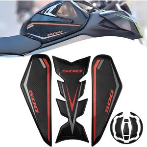 for Kawasaki Ninja 500 Z500 SE ABS 2024 2025 Motorcycle Tank Pads Protectors Sticker Anti Slip Side Rubber Padding Decal(Red)