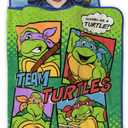 Teenage Mutant Ninja Turtles Toddler Nap-Mat - Includes Pillow and Plush Blanket  Great for Boys and Girls Napping at Daycare, Preschool, Or Kindergarten - Fits Sleeping Toddlers and Young Children