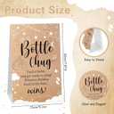 TrelaCo Bottle Chug Baby Shower Game 20 Pcs Baby Bottles Shower Favor with 1 Kraft Theme Sign for Gender Reveal Party Supplies Gifts(Beige)