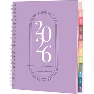 3 x Rileys 2026 Planner, Agenda Planner With Weekly And Monthly View, Daily Agenda Book And Yearly Planners Calendar Book, Spiral Bound With Tabs, Notes, Goals And Holidays (Lilac, 8 x 6 in)