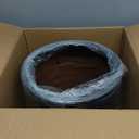 Kante 12.6" Cylinder Concrete Planter, Round Plant Pot with Drainage Hole for Indoor Outdoor Use, Suitable for Flower, Trees, Succulents, Black Finish with Painted Interior