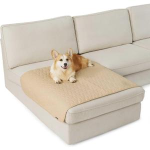 Bedsure 100% Waterproof Couch Cover for Dogs Washable - Non Slip Waterproof Dog Blanket for Couch Sofa, Lightweight Furniture Protector Durable for Pet Cat Puppy with Non-Slip Bottom, Beige, 40x50IN