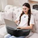 Lap Desk, Reading Pillow, Laptop Pillow for Lap, Portlands Portable Desk Pad for Bed, Couch, Car (Black)