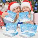 Winter Wonderland Napkins Blue Snowflake Winter Party Decorations Winter Wonderland Christmas Lights Snow Disposable Paper Napkins for Winter Wonderland Baby Shower Birthday Party Supplies