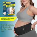 ChongErfei Pregnancy Belly Band Maternity Belt Back Support Abdominal Binder Back Brace - Relieve Back, Pelvic, Hip Pain for Pregnancy Recovery(Black,One Size)