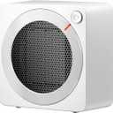 Gaiatop Mini Space Heater, Lightweight PTC Ceramic Fast Heating 500W Energy Efficient for Indoor Use, Overheating & 45 Tip-Over Protection, Portable Desk Electric Heaters for Office Home White