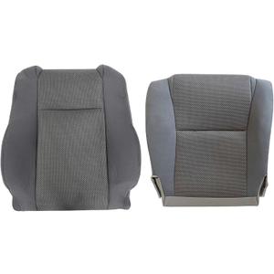 Priprilod Gray Cloth Driver Side Bottom Replacement Seat Cover & Top Lean Back Compatible with Toyota Tacoma 2009 2010 2011 2012 2013 2014 2015