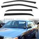 Rain Guards Compatible with 1998-2011 Ford Crown Victoria, 1992-2011 Mercury Grand Marquis (w/o Landau Roof) Tape-On Vent Deflector Window Visors Car Accessories 4 Pcs