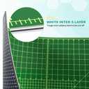 NEWBRAUG 23'' × 47'' Large Self Healing Cutting Double Sided 5-Ply Mat, Big Cutting Board for Rotary Cutting, Quilting, Sewing, Craft, Fabric & Scrapbooking(Green/Black)