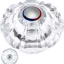 Dreyoo Shower Faucet Handle Replacement for 940-240 and 940-950A, Shower Handle Compatible with Price/Pfister Avante Lavatory, Bath, Tub Faucets, Single Knob Replacement, Acrylic