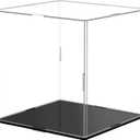 Clear Self-Assembly Acrylic Display Case Transparent Dust Proof Protection Showcase for Figurine Collectibles Figures Basketball(8 x 8 x 8 Inch)
