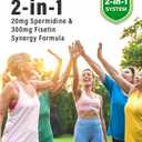 Spermidine & Fisetin Supplement - 20mg of 99% Spermidine Per Serving, 3HCL & 300mg Fisetin for Women Men Cell Renewal, Aging Defense & Longevity, Gluten Free, Non-GMO, Made in USA | 30 Veggie Caps (30 Count (Pack of 1))