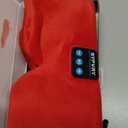 Sleep Mask Bluetooth 5.4 Headphones Soft Wireless Headband Eye Mask Blackout with Microphone (Red)