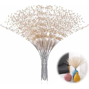 XINHUIDALSQ 100Pcs Bridal Wedding Pearl Bouquet Party Decoration Pearl String Beaded Garland  Beads Garlands Wedding Party Decoration DIY Accessories for Christmas (Ivory)