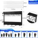Water Bottle Organizer for Stanley Cup Accessories 20/30/40 oz, Fridge Magnetic and Wall Mount Tumbler Holder Organizer, Kitchen Water Bottle Storage Rack (Black) | 20/30/40 oz