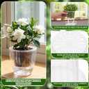 36 Pcs Self Watering Pots 3.5 Inch, 4.3 Inch Plastic Flower Plant Pot with Inner Pot Self Watering Wick Planter White Clear Flower Pots for Indoor House Plants Herbs, Flowers, (Transparent)