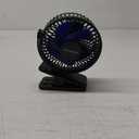 Gaiatop Portable Clip on Fan Battery Operated, Small Powerful 3 Speed Quiet 360 Rotate, USB Rechargeable Mini Personal Cooling Fan for Desk Table Home Office Stroller Camping Women Gifts Black Blue