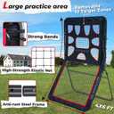Heavy-Duty Lacrosse Rebounder for Backyard 4x7 ft/4x6 ft Volleyball Rebounder Net Bounce Back with Adjustable Angles