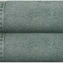 GLAMBURG 100% Cotton 2 Pack Oversized Bath Towel Set 28x55 Inches, Ultra Soft Highly Absorbant Compact Quickdry & Lightweight Large Bath Towels, Ideal for Gym Travel Camp Pool - Jade