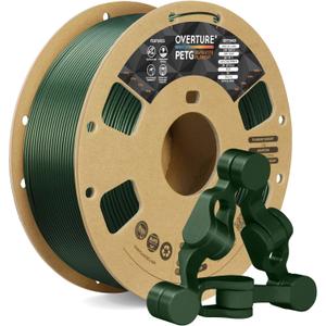 OVERTURE PETG 3D Printer Filament 1.75mm, Neatly Wound Durable PETG 1kg Spool (2.2lbs), Strong Toughness Filament, Dimensional Accuracy +/- 0.02mm, Fit Most FDM Printers (Army Green)