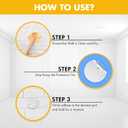 2 x Door Stoppers for Wall  Self Adhesive Door Knob Wall Protector, Door Slam Stopper, Door Handle Bumper Guard (Clear, Small -1.6" (6 Pack))