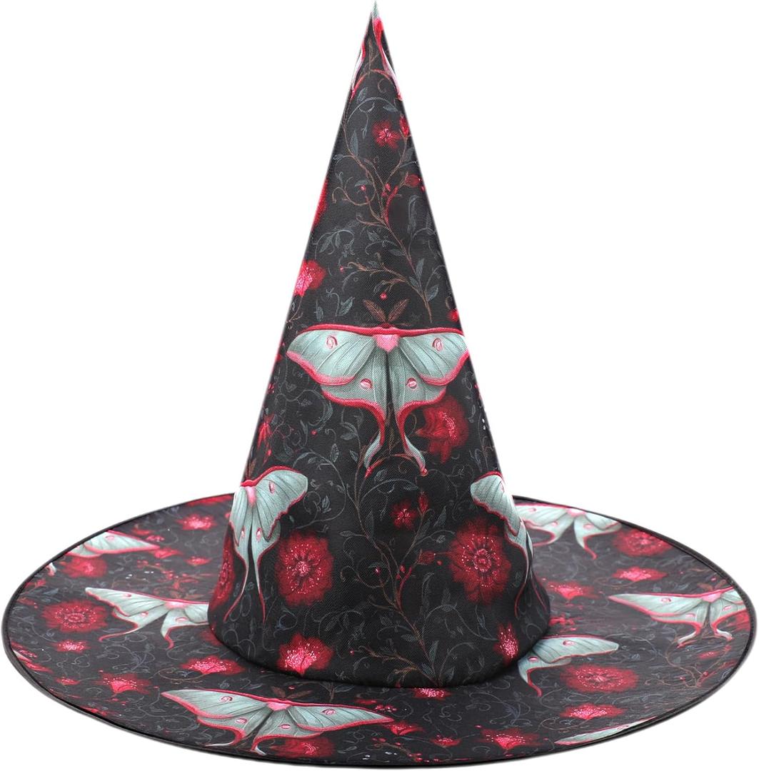 Witches Hat for Women - Halloween Witch Hats Witchy Cosplay Renaissance Masquerade Renfaire Costume for Adult