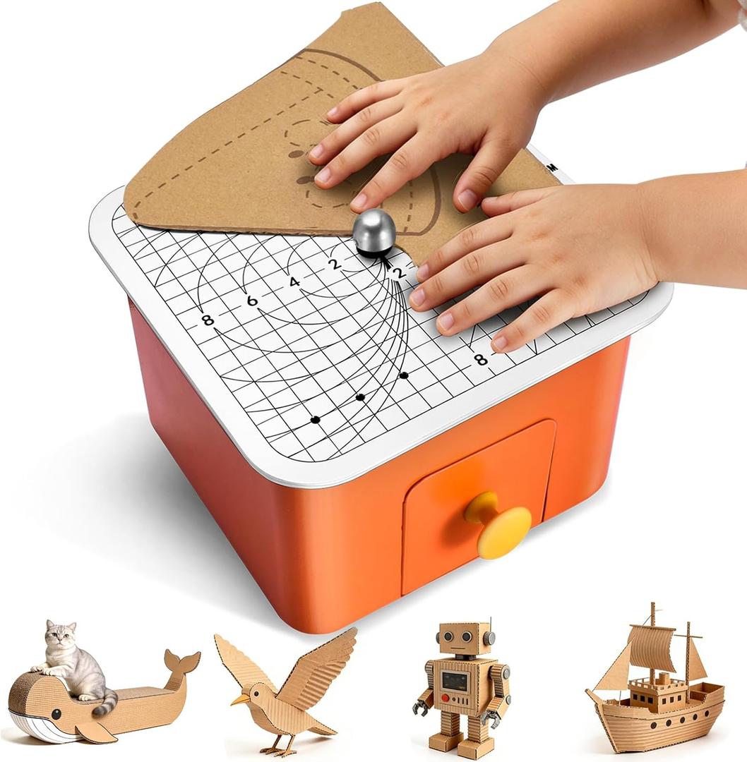 Cardboard Cutter Tool, Kid-Safe Electric Cardboard Cutter for Kids Ages 3+ | No Sharp Blades | Educational Paper Craft Toy, School Projects, DIY Building Toy & Creative Maker Gifts for Boys & Girls