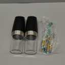 CIRCLE JOY Gravity Electric Salt and Pepper Grinder Set Automatic Salt and Pepper Grinder Set with LED Light, Battery Operated, Adjustable Coarseness, Large Capacity, for Home Kitchen BBQ, Black