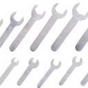 12PCS Single Open Ended Wrench Set Silver Flat Spanner Combination 1.5mm Ultra Thin Repair Tool for Limited Space Conditions