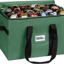 Christmas Ornament Storage Container, Box Stores Up to 96-3 inch ornaments, Adjustable Dividers, Large Organizer Bin to Protect and Store Holiday Dcor - Green