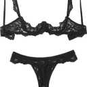 Avidlove Sexy Lingerie Set for Women Lace Bra and Panty Sets Underwire Push Up Lace Lingerie Set XXL