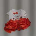 Cute Pet Frilly Dress for Dogs and Cats - Spring and Summer Fruit-Themed Party Gown (red), Small