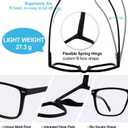 Large Bifocal Reading Glasses Men Oversized Blue Light Blocking Bifocals Readers 1.0 1.25 1.5 1.75 2.0 to 3.5  (Black)