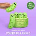 Emotional Support Pickles by Relatable, Cuddly Stuffed Animals and Toys, Squishy Toys and Plushies, Perfect Funny Pickle Gifts for Loved Ones of All Ages, Includes 5 Plushies with Carrying Basket, 5 inches width, 6 inches length, 5 inches height