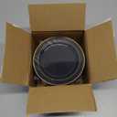 bUCLA 100PCS Black and Gold Plastic Plates - 6.25 inch Black Gold Premium Hard Disposable Dessert/Salad/Appetizer/Small Cake Plates for Party, Graduation & New year