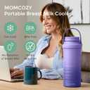 Momcozy 22oz Portable Breast Milk Cooler for Outdoor, Life Saver with 360 Total Cooling for 24 Hours, Larger Capacity Travel Breastmilk Chiller with 2pcs Baby Bottles for Breastmilk Storage