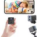 javiscam Mini Spy Camera 2026 Upgraded 4K Mini Hidden Camera,WiFi Cam with Night Vision,Remote Viewing,2800mAh Long Battery Life, Motion Detection,SD/Cloud,Security Camera for Baby and Pets