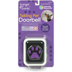 Hunger for Words Talking Pet Doorbell - 1 Piece Doorbell for Dogs, Doggie Doorbell, Perfect for Dog Potty Training, Talking Dog Buttons