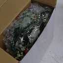 4 Pcs 8" Mini Christmas Wreaths for Kitchen Cabinet Small Christmas Candle Rings Wreaths, Front Door Pillars/Home Table Centerpieces Hanging Garlands, for Windows/Wedding Decor (No Red Ribbon)