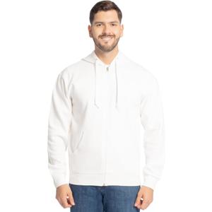 Fruit of the Loom Men's Eversoft Fleece Sweatshirts & Hoodies, Full Zip-White, X-Large