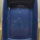 IRIS USA Cat Litter Box XX-Large Open Top with High Sided Walls Tall Scatter Shield Scoop Included Easy Clean Plastic Pan for Big Cats Kittens Multi-Cat Households 30"L x 20"W x 14"H Navy