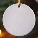 Christmas Ornaments Gift Keepsake Christmas Ornament Xmas Tree Decorations Ceramic Round Ornament with Gift Box 2.95in