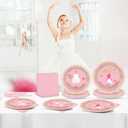 Qyeahkj 64pcs Ballerina Birthday Party Decorations Ballet Plates and Napkins Ballet Dress Tableware Set Dancing Girl Disposable Plates for Girls Ballerina Theme Party Baby Shower Supplies Serve 16