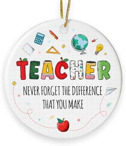 Teacher Ornament 2026 - Teacher Appreciation Ornament for Christmas Tree, Daycare Kindergarten Preschool Teachers Gift, Special Education Thank You Gifts, Thank You Gifts for Teacher, Pack Of 3