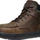 KEEN Utility Men's Gibson Mid Height Composite Toe Athletic Traction Durable Leather Work Boots, Cascade Brown/Black, Size: 10.5