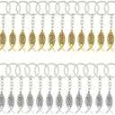 Juvale Jesus Fish Keychains 12 -Pack Metal - 1 In Dia x 3 In L Gold & Silver Zinc Alloy - Bulk Religious Favors for Church Events & Christian Party Favors