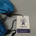 AMMSUN 6.5ft Twice Folded Portable beach umbrella with Sand Anchor Windproof Tilt Pole Air vent UPF 50+ Protection Fits in a large Suitcase Compact For Travel Patio Garden Pool Backyard Sky Blue