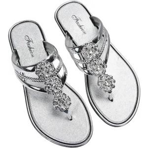 Floerns Women's Flat Sandals Flip Flop Sandals Summer Slip on Dressy Thong Sandal, Size 37
